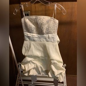 White Strapless Cocktail Dress